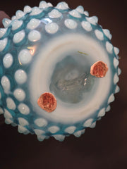 1880’s Antique Hobbs Opalescent Sapphire Glass Barber Bottle Vase