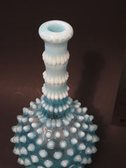 1880’s Antique Hobbs Opalescent Sapphire Glass Barber Bottle Vase