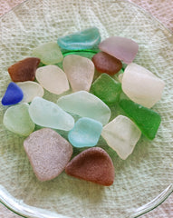 20 PIECES AUTHENTIC SEA GLASS!