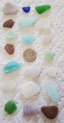 20 PIECES AUTHENTIC SEA GLASS!