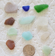 20 PIECES AUTHENTIC SEA GLASS!