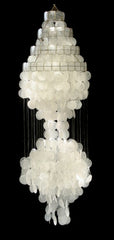 GORGEOUS CAPIZ CHANDELIER! 48" (4 Feet) Long!