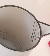 Vintage French Enamel Coffee Pot * RARE STYLE * "Biggins"