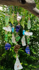 COASTAL ELEGANCE SUN CATCHERS!  DRIFTWOOD, SEA GLASS & SEA TREASURES Sun Catchers!