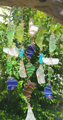 COASTAL ELEGANCE SUN CATCHERS!  DRIFTWOOD, SEA GLASS & SEA TREASURES Sun Catchers!