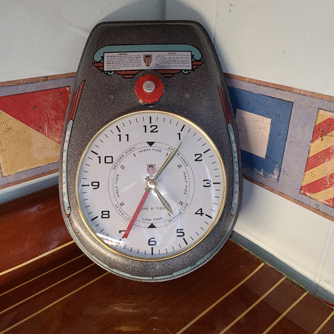 UNIQUE VINTAGE 1946 MERCURY KD3S OUTBOARD MOTOR FUEL TANK /TIDE CLOCK