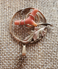 ANTIQUE COASTAL CORAL  BRANCH NECKLACE!