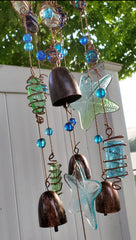 * BEAUTIFUL GLASS STARFISH AND BELLS CHIMES! *