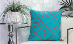 MINA VICTORY 20"X 20" INDOOR/OUTDOOR NAUTICAL PILLOW!